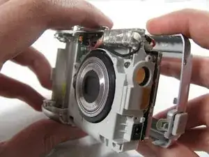 Removing Olympus FE-210 Rear Casing