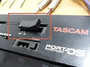 Tascam Portastudio 05 Broken Play Switch