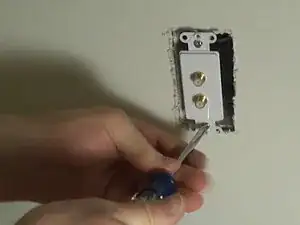 Coaxial Wall Plate with Two-Way Signal Splitter Replacement