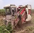 Damit es schnell geht, werden solche Erntemaschinen eingesetzt.