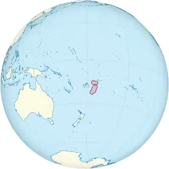 Tonga on the globe (small islands magnified) (Polynesia centered).svg