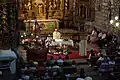 Bei einer Heiligen Messe in einer katholischen Kirche