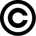 Das Copyright-Symbol zeigt an, dass jemand die Rechte an einem Werk besitzt.