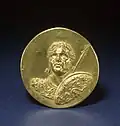 Diese Gold-Münze aus römischer Zeit zeigt ihn ebenfalls.