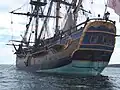 Mit so einem Schiff ist James Cook vor über 200 Jahren gereist.