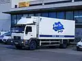 Dieser Lastwagen transportiert Fisch.