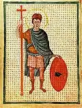 Ludwig der Erste. Auf diesem Bild aus dem Jahr 830 zeigt man ihn als Soldaten von Jesus Christus.