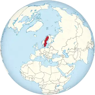 Sweden on the globe (Europe centered).svg