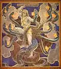 Der griechische Held Herkules kämpft gegen die Hydra, ein siebenköpfiges Monster.