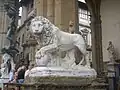 Eine Statue eines Löwen in der Renaissance