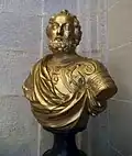 Goldene Büste von Cortés in den Indien-Archiven in Sevilla
