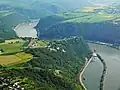 Die Stelle aus der Luft betrachtet