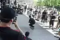 Der Park hat auch einen Skatepark für Skateboarder.