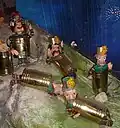 Die Blechbüchsenarmee rollt einen Abhang hinunter: „Rolle, roll, roll!“