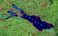 Die Teile des Bodensees und die wichtigsten Ortschaften