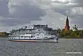 Ein Touristen-Schiff auf der Wolga