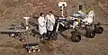 Menschen auf dem Mars? Nein, nur Forscher auf der Erde mit Mars-Sonden.
