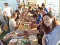 Pizza-Essen in der Ukraine, im Jahr 2017