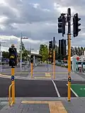 Ampeln an einer Straßenkreuzung in Neuseeland