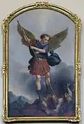 Der Erzengel Michael bekämpft den Teufel.