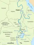 Der Weiße und der Blaue Nil treffen sich in Khartum, der Hauptstadt des Sudan.