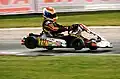 In einem Kart begann Sebastian Vettel als Kind Rennwagen zu fahren.