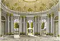 Der Marmorsaal im Schloss, auf einem Gemälde um das Jahr 1840