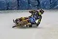 Bei einem Motorrad-Rennen auf Eis