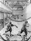 Ein Vorläufer des Tennis vor etwa 400 Jahren