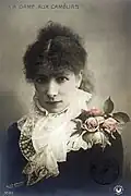 Im Jahr 1882: eine Karte für Fans von Sarah Bernhardt, der französischen Schauspielerin.