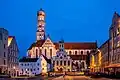 Die Stadtpfarrkirche Sankt Ulrich und Sankt Afra, im Stil der Gotik