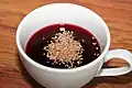 Auch Suppe wird aus Blaubeeren gemacht. Das ist ein beliebtes Dessert in Skandinavien.