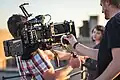 Eine große Panavision-Kamera, wenn man Videos beruflich macht