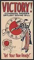 Karikatur in den USA 1918: Dank der neuen Sommerzeit könne man jetzt im Krieg siegen.