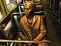 Im Memphis Museum: Eine Statue von Rosa Parks, wie sie in einem Bus sitzt.