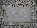 Gedenkstein am „Weg der Ottonen“ in Magdeburg am Domplatz