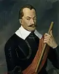 Albrecht von Wallenstein, auf einem Gemälde von Anthonis van Dyck