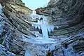 Oft frieren die Wasserfälle im Großen Kaukasus im Winter ein.