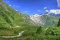 Die Rhone entspringt dem Rhonegletscher.