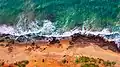 Strand von Ruschikonda in Indien