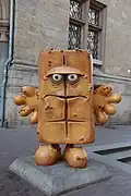 Bernd das Brot auf einem Markt in Erfurt.