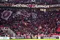 Fans von Bayern Leverkusen in der BayArena
