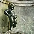 Die kleine Statue Manneken Pis ist ebenfalls ein Wahrzeichen.
