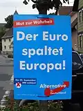 Ein Plakat der Partei aus dem Jahr 2013