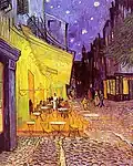 Das Gemälde „Caféterrasse am Abend“ in Arles von Van Gogh