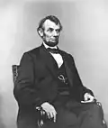 Abraham Lincoln war der Präsident der USA während des Krieges.