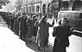 Jüdische Frauen in Ungarn werden verhaftet, im Jahr 1944