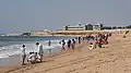 An einem Strand in der Nähe von Karatschi.