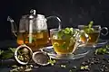 Marokkanischer Minz-Tee mit Tee-Ei