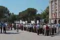 Eine Demonstration in Albanien: Die Bergleute wollen bessere Bedingungen für ihre Arbeit.
